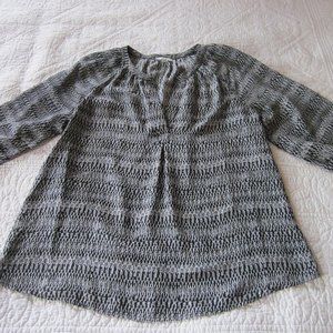 Joie Shirt S Black/White Ikat Print